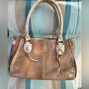 Bed Stu Rockababy Leather Satchel bag with Contrast Stitching.